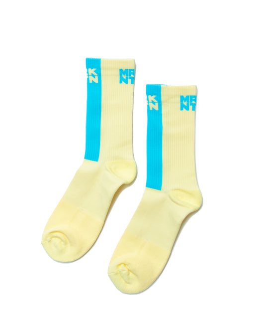 MRKNTN Yellow & Cyan Socks
