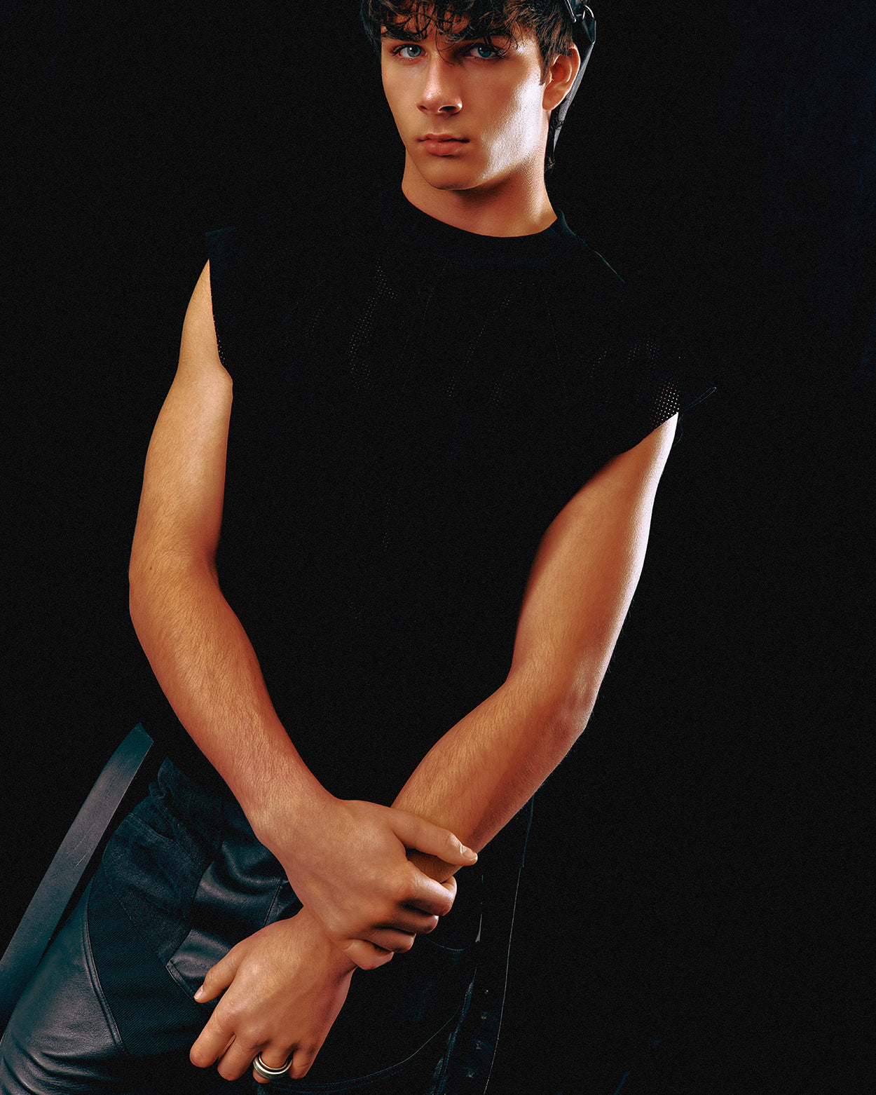 Jinroku leather tank top