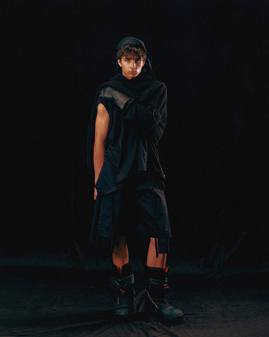 Harunori laminated hoodie