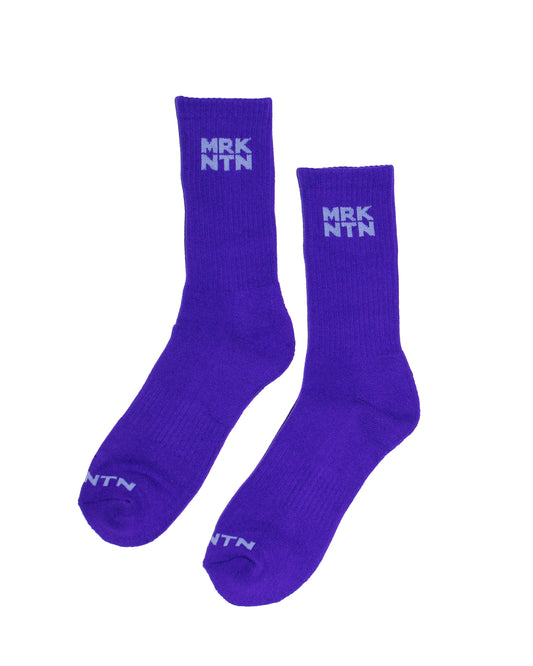 MRKNTN Logo Purple Socks