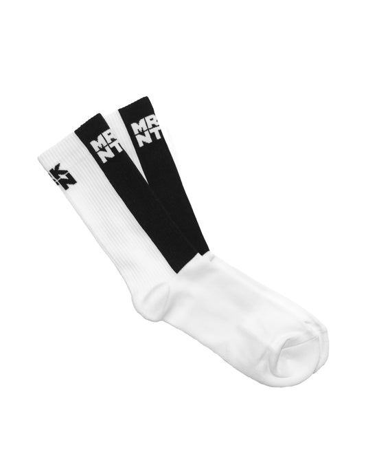 MRKNTN black & white logo socks