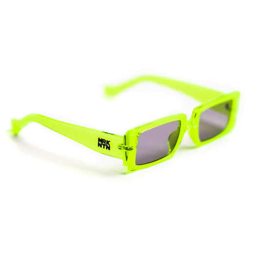 Neon green square sunglasses